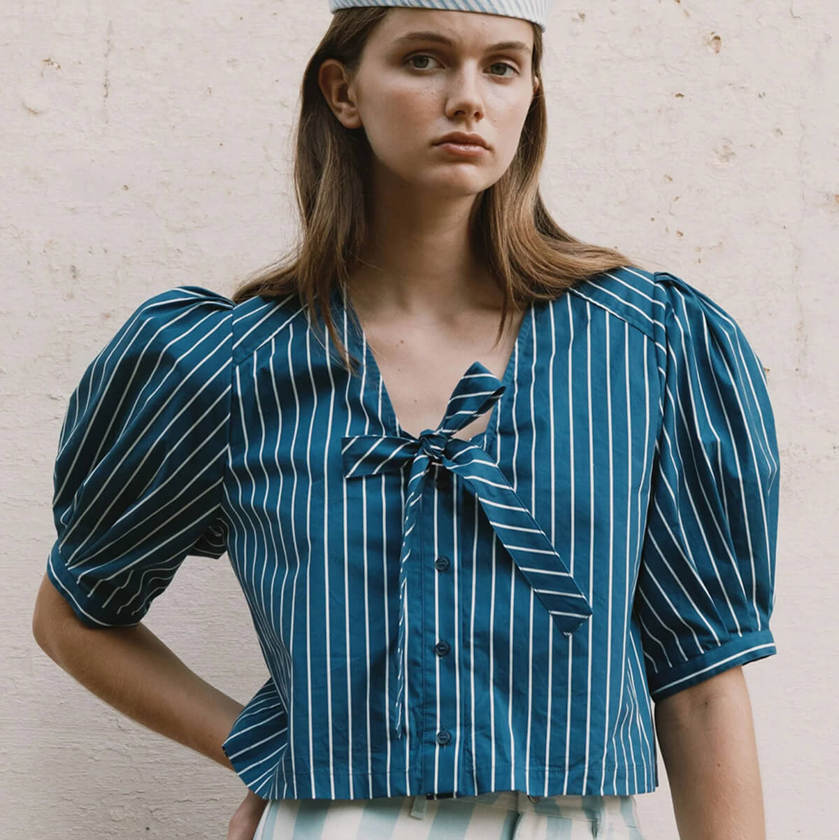 Striped Bow Blouse by The Tiny Big Sister