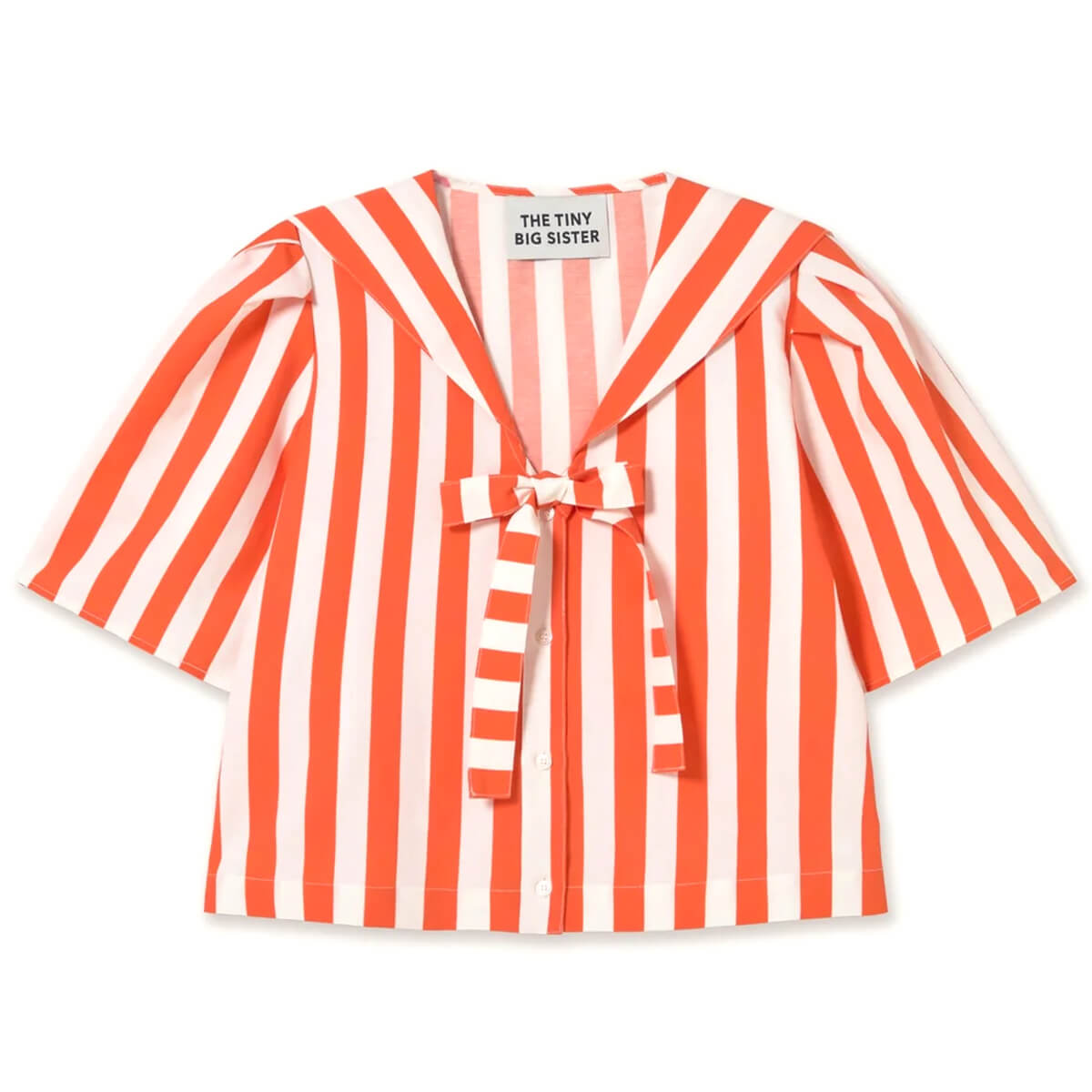 Striped Sailor Neck Blouse by The Tiny Big Sister - Last Ones In Stock - UK 6-10
