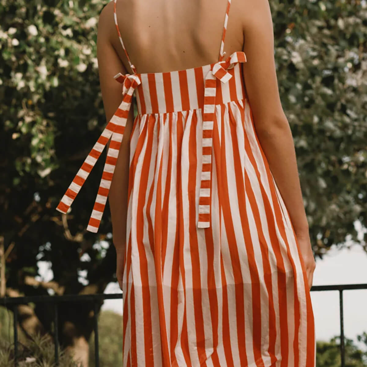 Striped Bow Dress by The Tiny Big Sister - Last Ones In Stock - UK 8-10