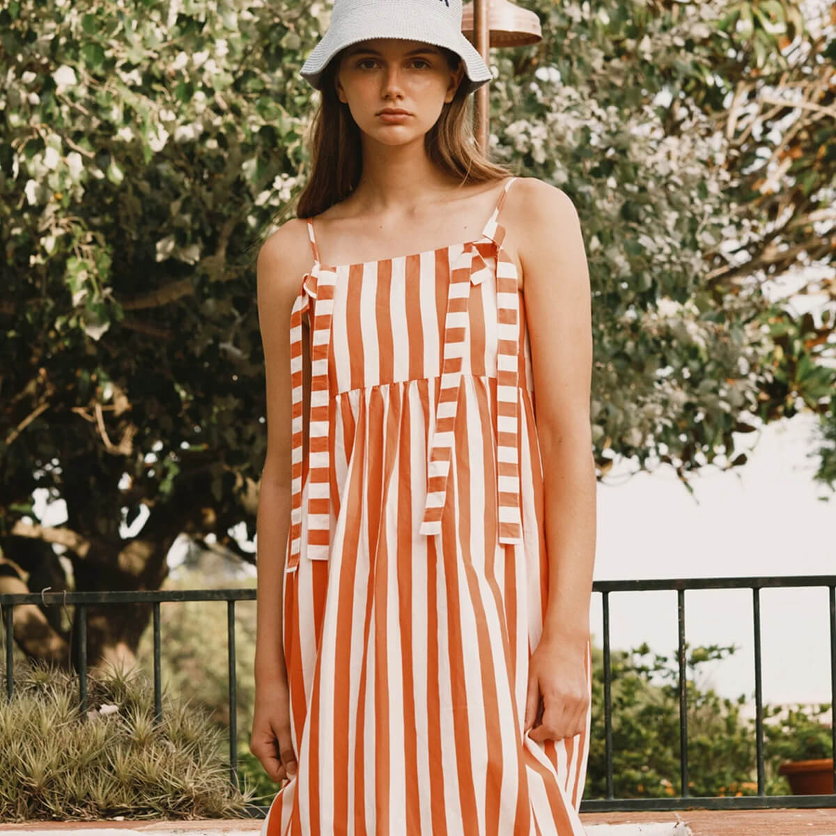 Striped Bow Dress by The Tiny Big Sister - Last Ones In Stock - UK 8-10
