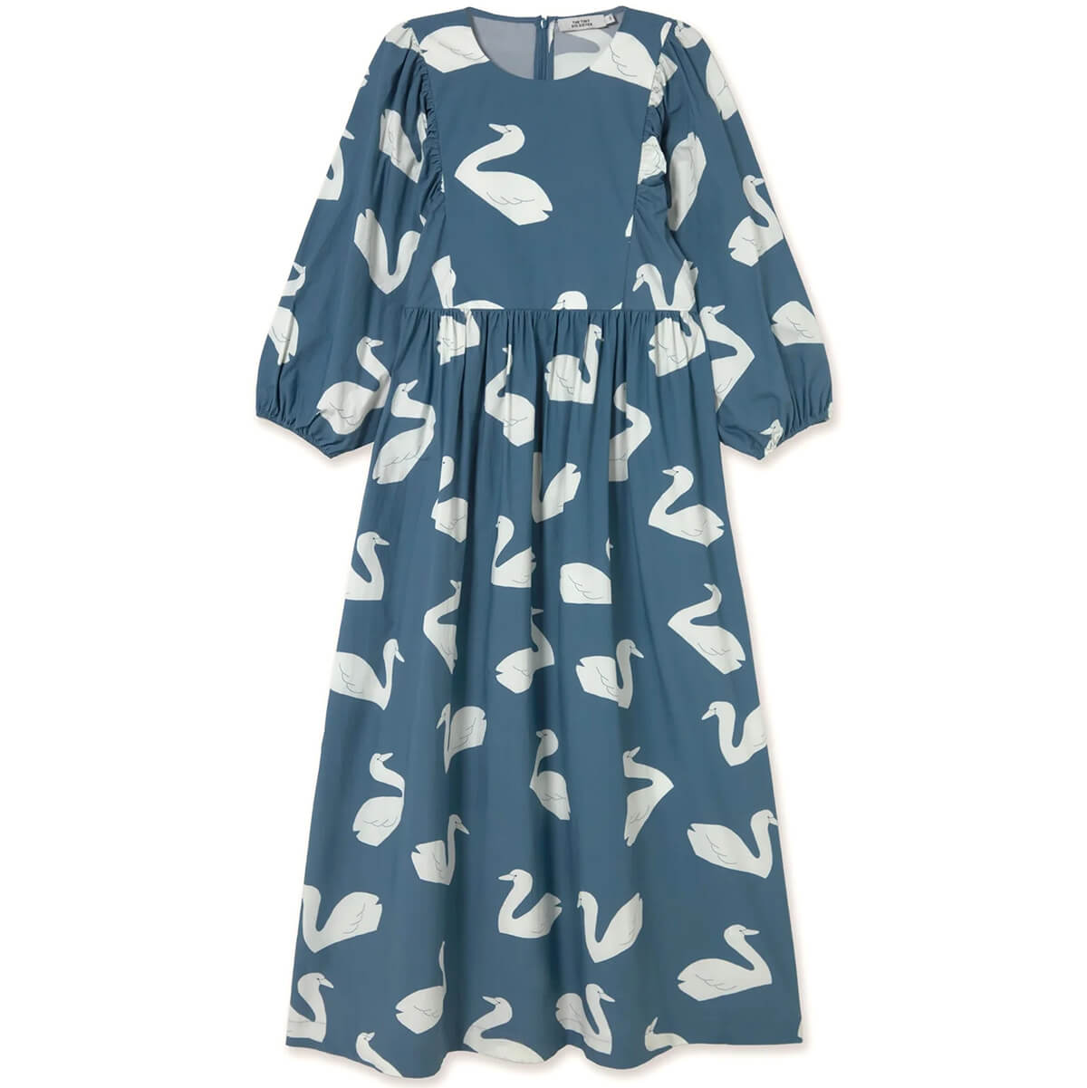 Swans Print Dress by The Tiny Big Sister - Last Ones In Stock - UK 8-12