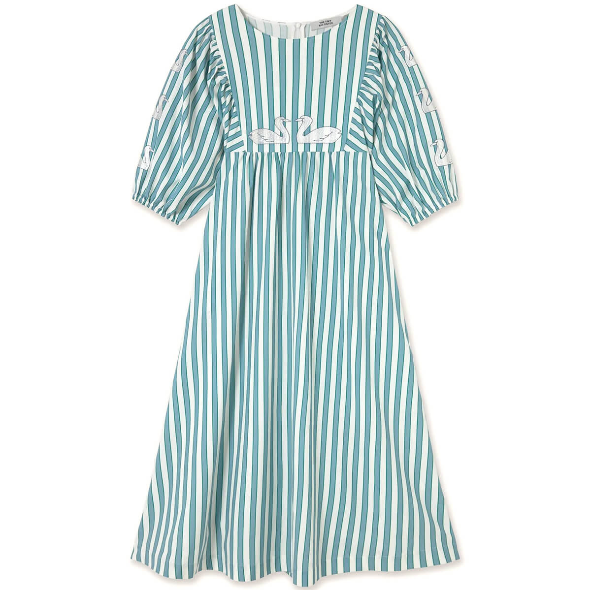 Swans Striped Dress by The Tiny Big Sister - Last Ones In Stock - UK 8-12
