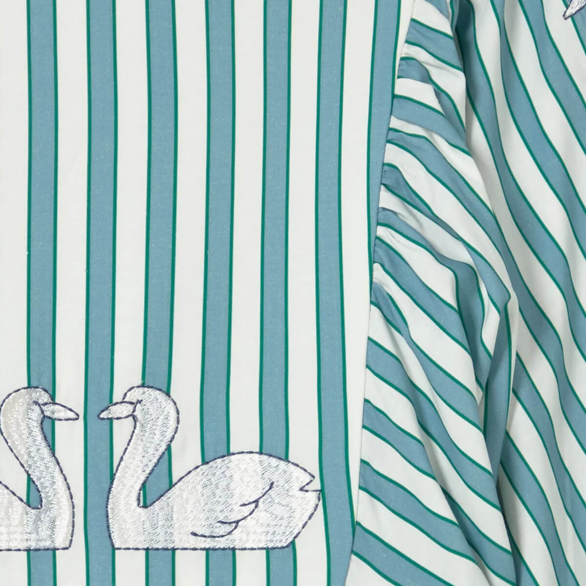 Swans Striped Dress by The Tiny Big Sister - Last Ones In Stock - UK 8-12