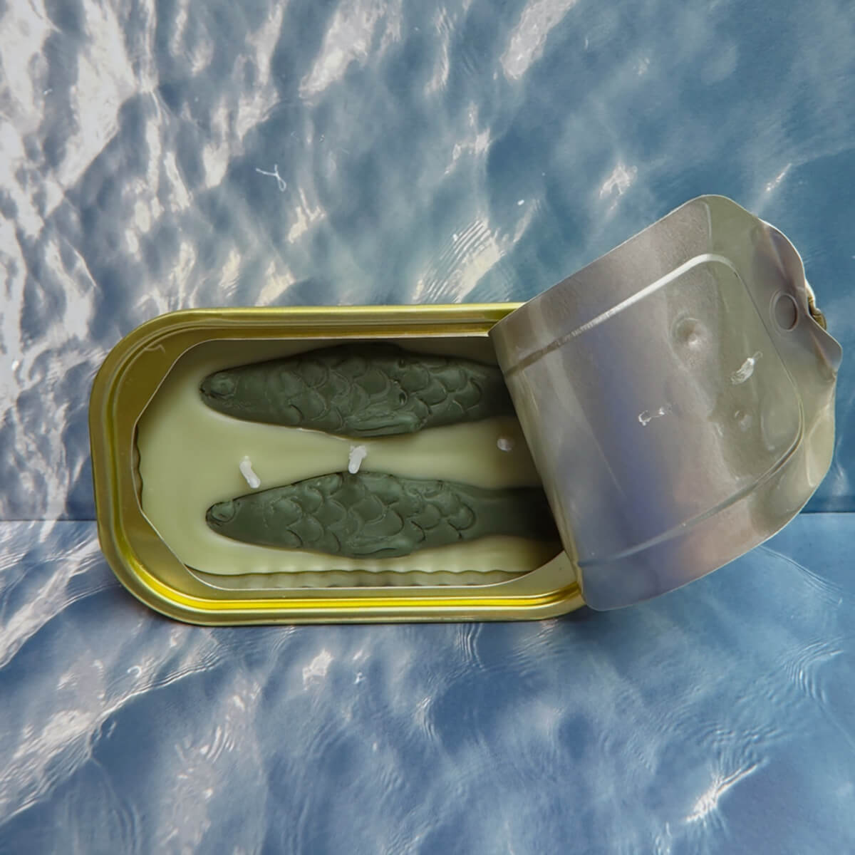 Green Tea & Lemongrass Tinned Fish Candle by Tinned Candle