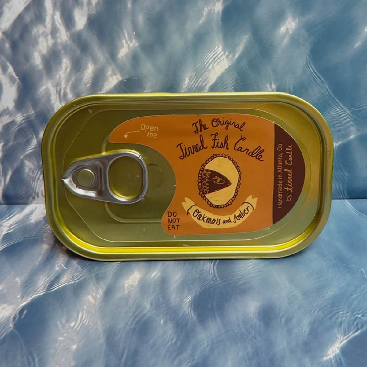 Oakmoss & Amber Tinned Fish Candle by Tinned Candle