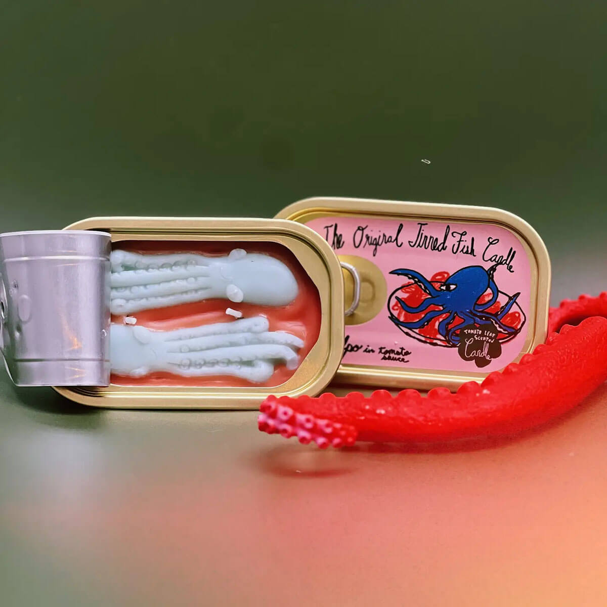 Pulpo in Tomato Sauce Tinned Fish Candle by Tinned Candle
