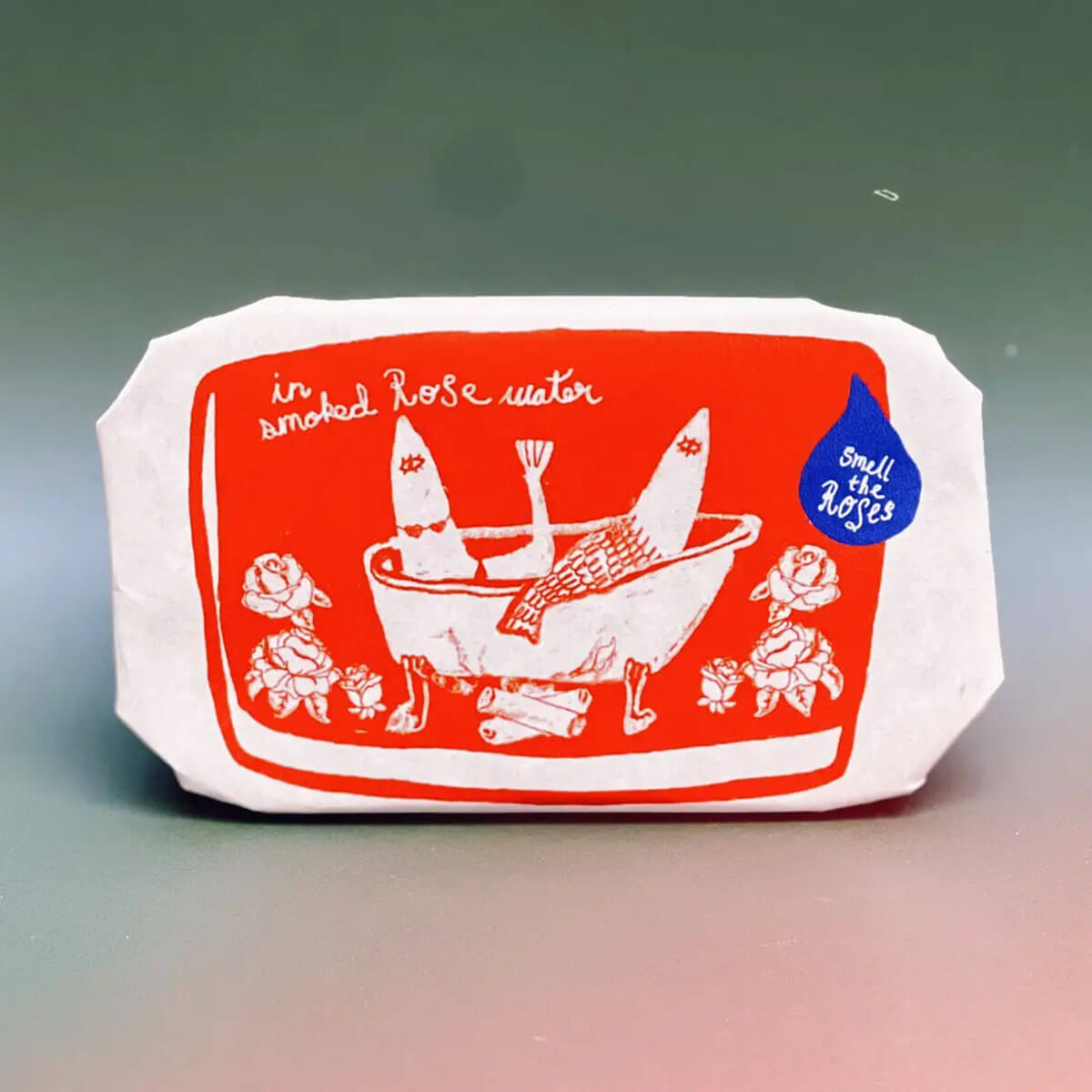 Smoked Rose Water Tinned Fish Candle by Tinned Candle