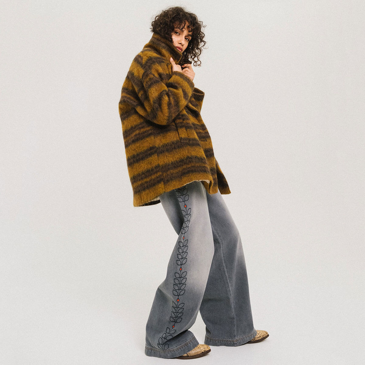 Bastille Harry Coat in Ochre by Tinsels