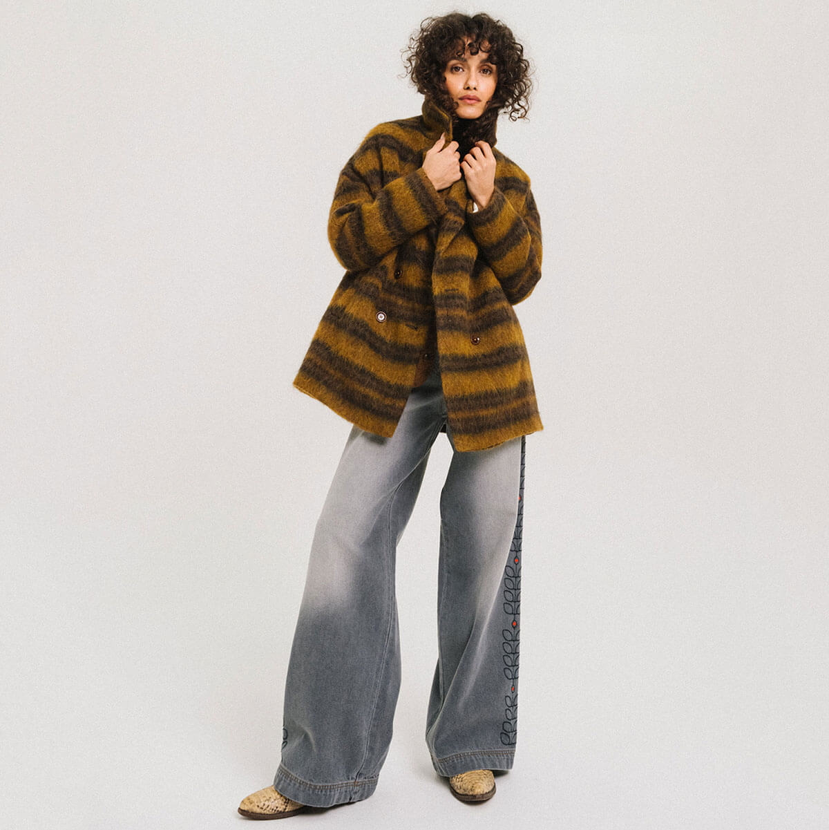 Bastille Harry Coat in Ochre by Tinsels