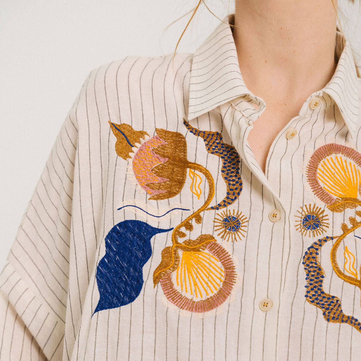 Ewood Isobela Shirt in Ecru by Tinsels