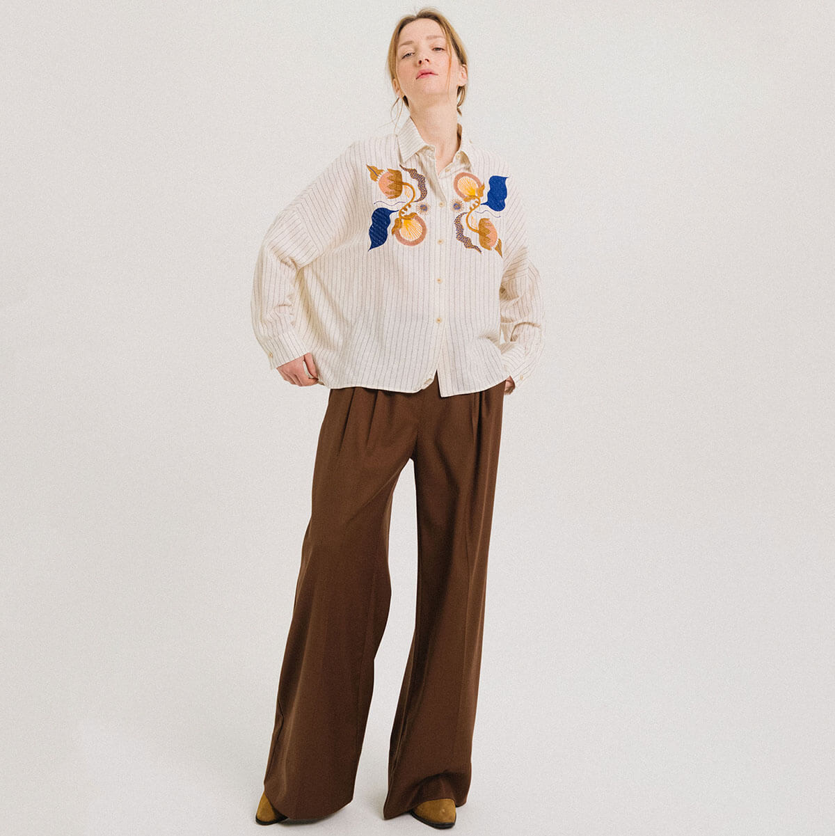 Ewood Isobela Shirt in Ecru by Tinsels