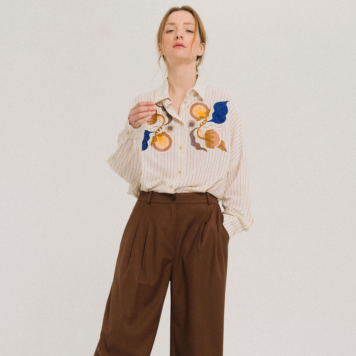 Ewood Isobela Shirt in Ecru by Tinsels