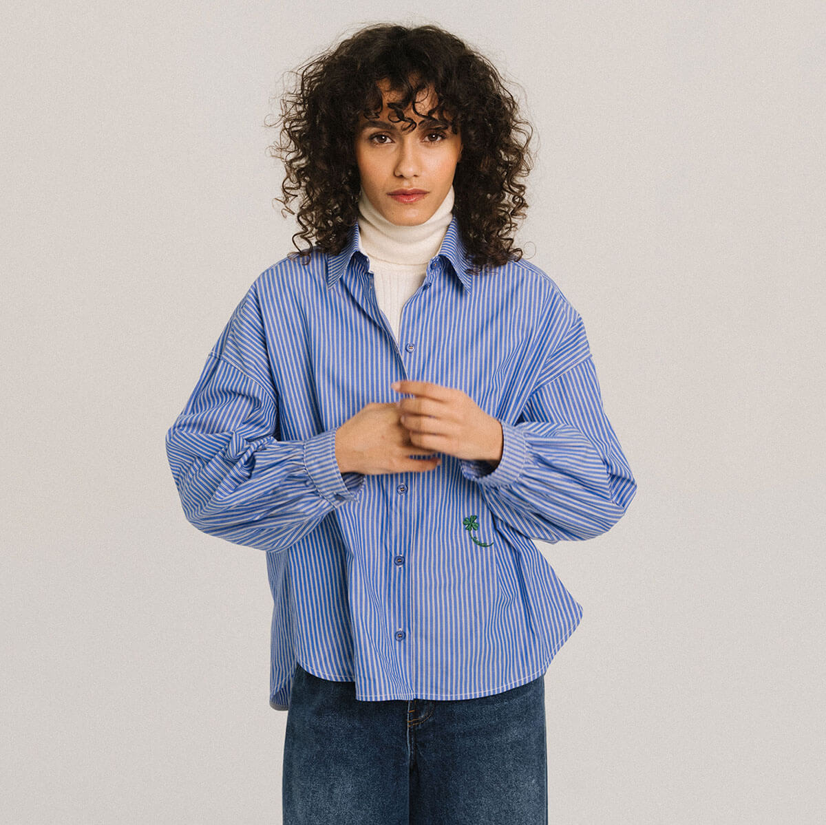 Fama Kate Shirt in Indigo by Tinsels