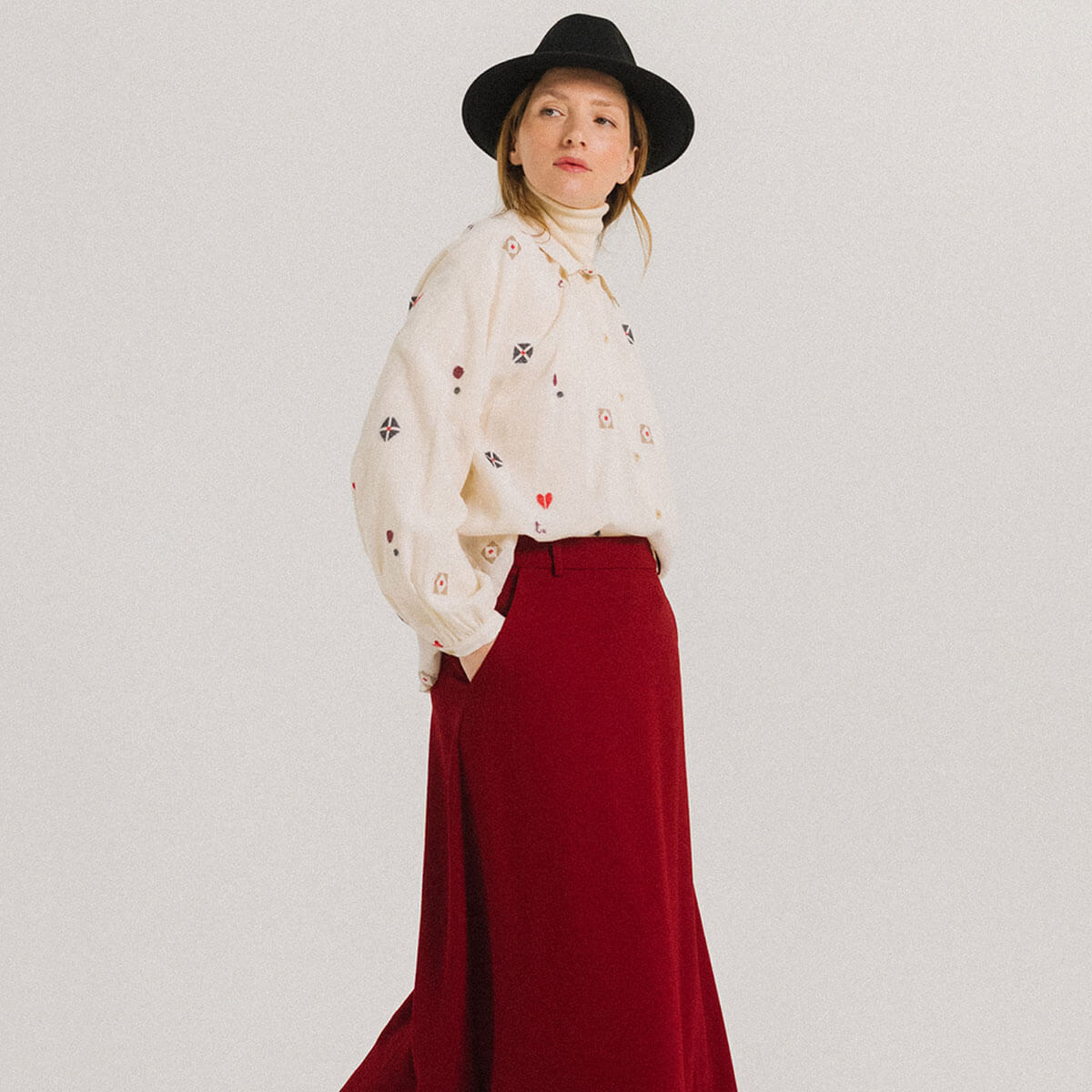 Faustine Canevas Shirt in Greige by Tinsels