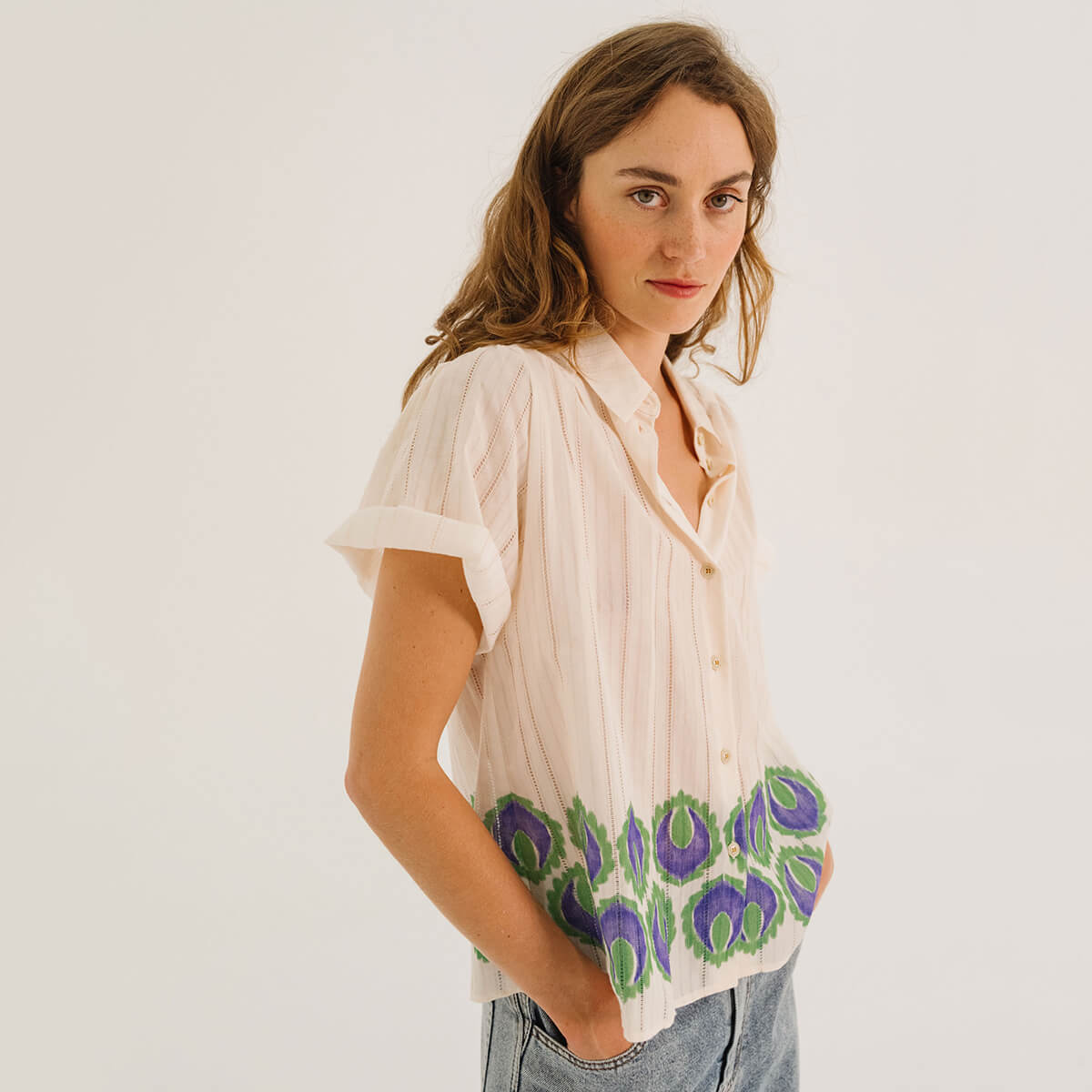 Ellie Shirt in Iris by Tinsels