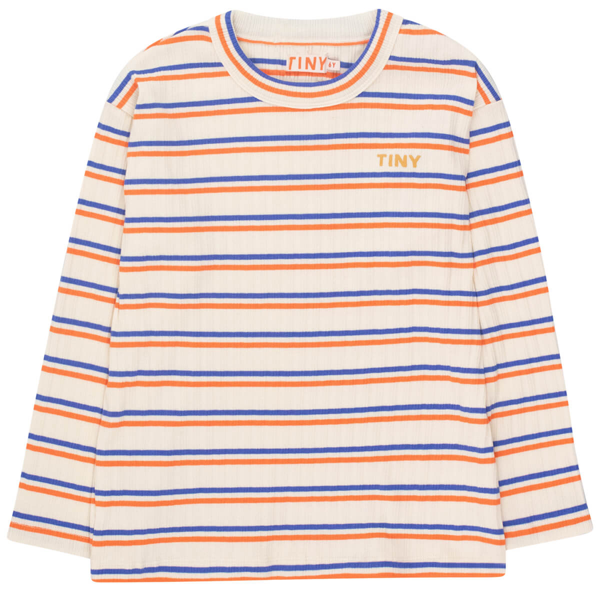Rib Stripes Tee in Light Cream by Tinycottons - Last One In Stock - 12 Years
