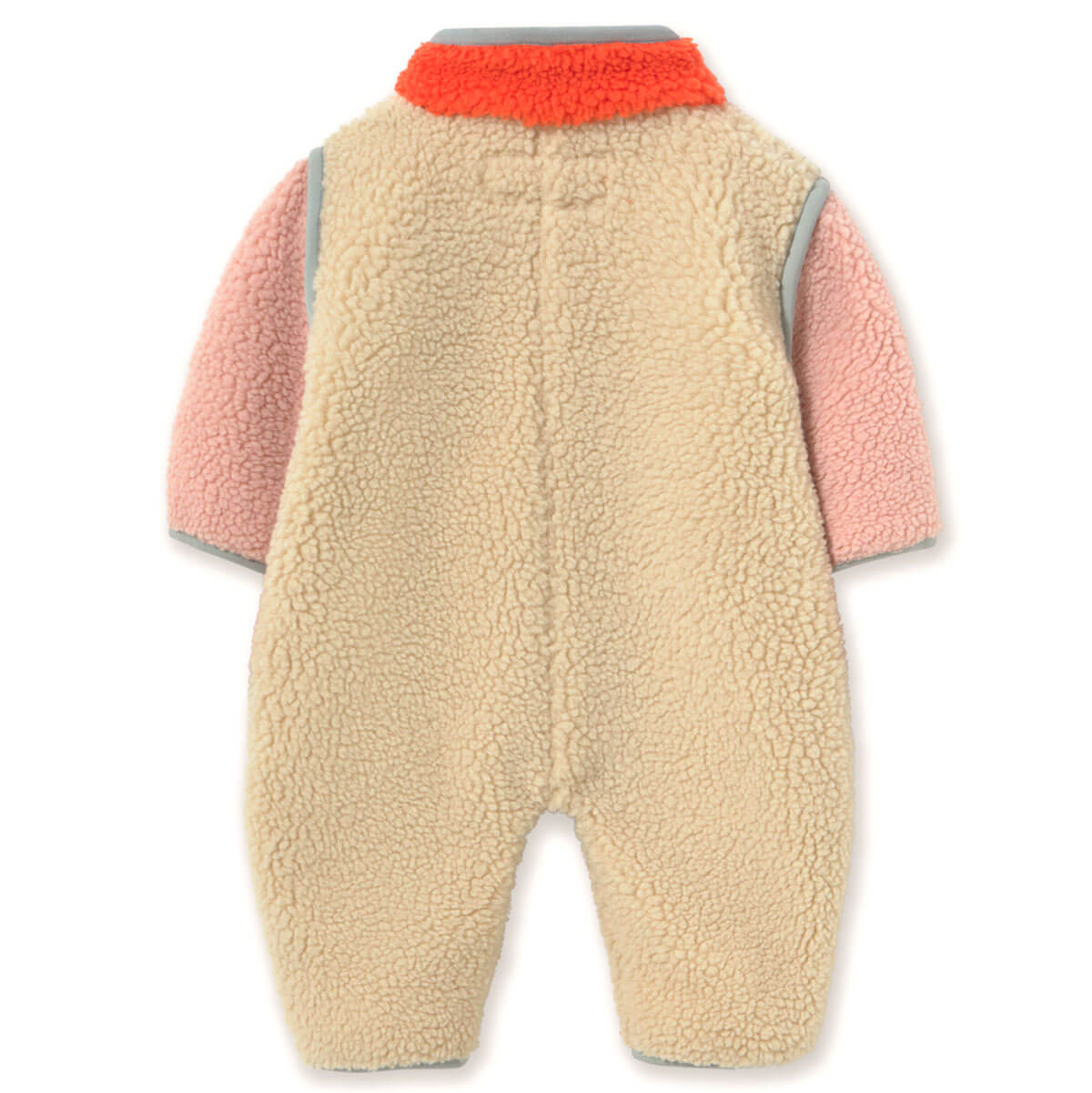 Color Block Sherpa Baby One-Piece in Vanilla by Tinycottons
