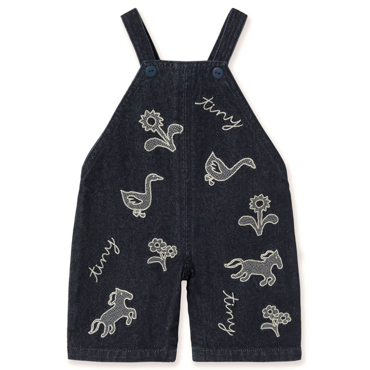 Horses & Flowers Baby Dungaree by Tinycottons