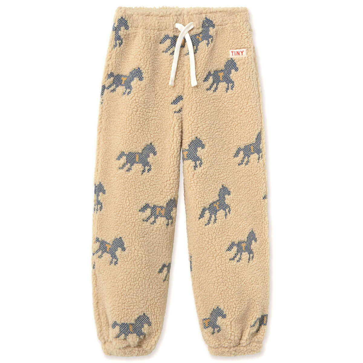 Horses Sherpa Sweatpant in Vanilla by Tinycottons