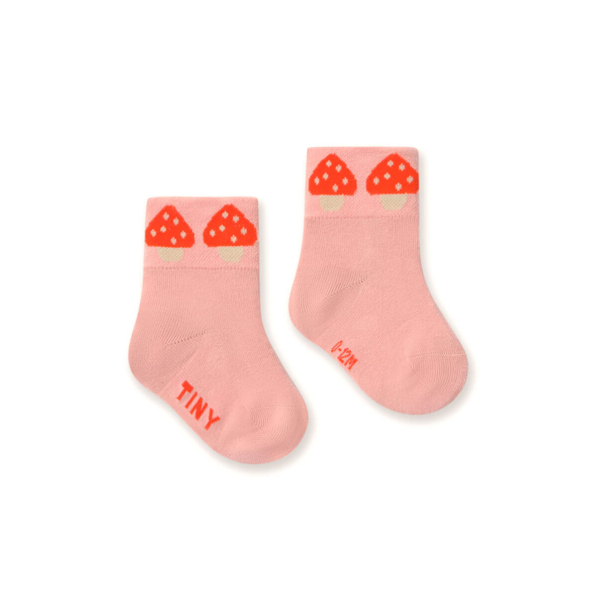 Mushrooms Quarter Baby Socks by Tinycottons