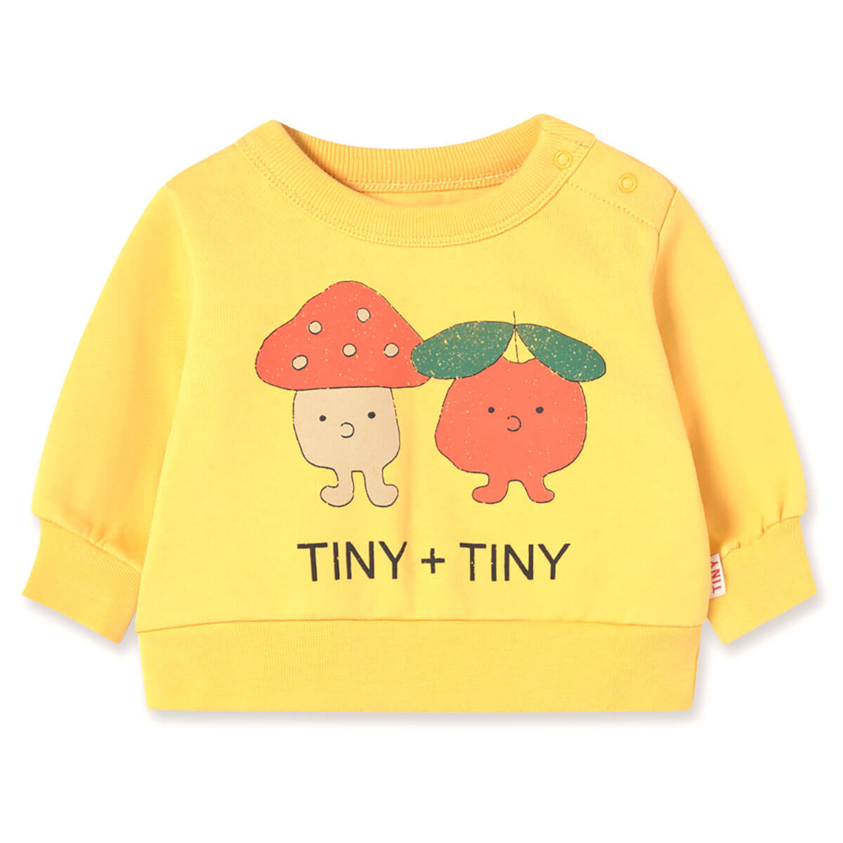 Tiny & Tiny Graphic Baby Sweatshirt in Soft Yellow by Tinycottons