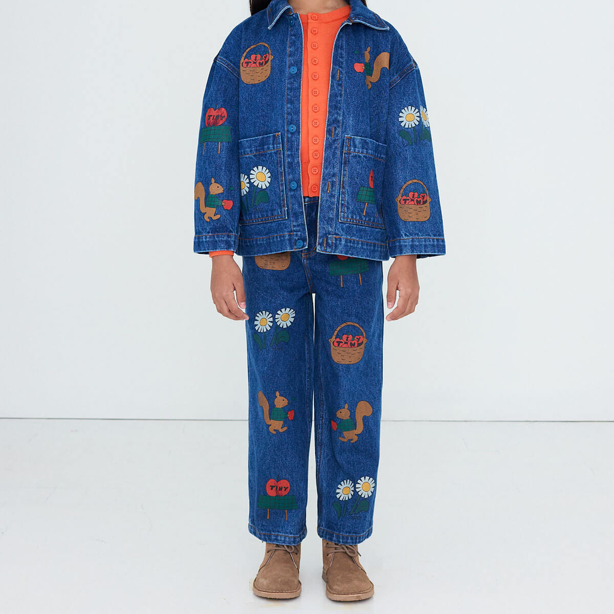 Tiny Apples Denim Pant by Tinycottons