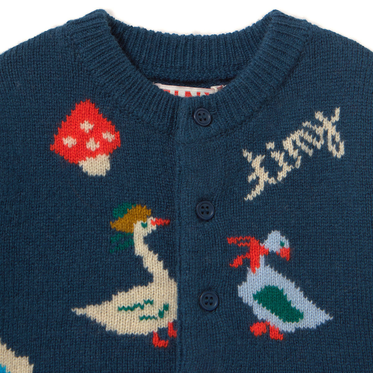Winter Pond Baby Cardigan in Ink Blue by Tinycottons