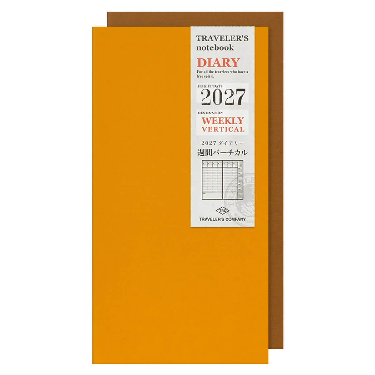 Traveler's Notebook Refill Weekly Vertical 2027 by Traveler's Company