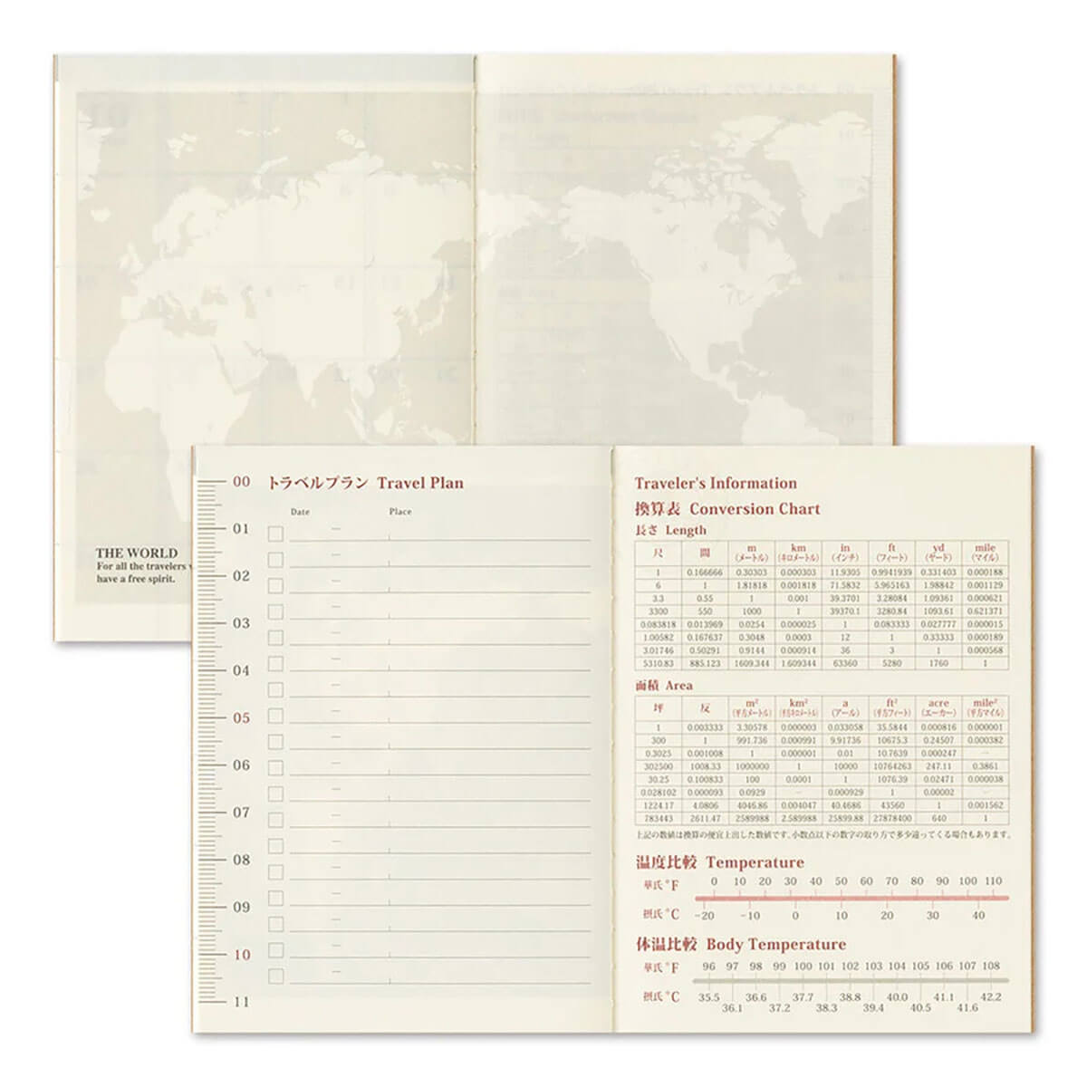 Traveler's Notebook Passport Size Refill Monthly 2027 by Traveler's Company