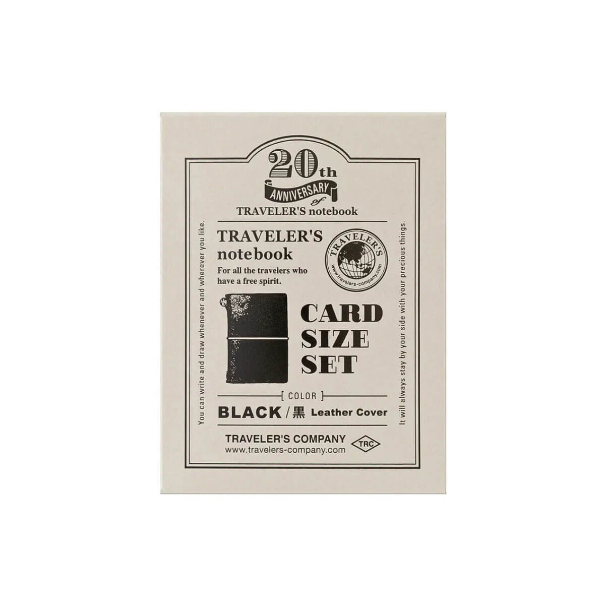 Traveler's Notebook Card Size 20th Anniversary Set in Black by Traveler's Company