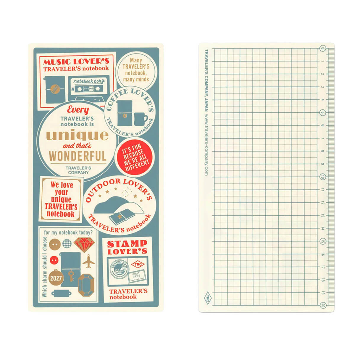 Traveler's Notebook Plastic Sheet 2027 by Traveler's Company