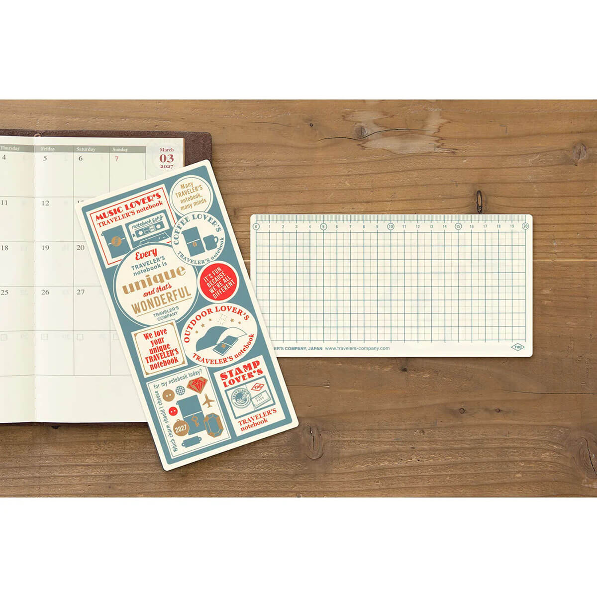 Traveler's Notebook Plastic Sheet 2027 by Traveler's Company
