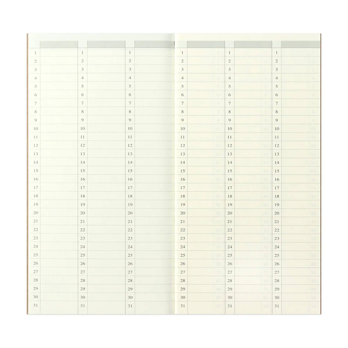 Traveler's Notebook Weekly Diary Free Vertical Refill 018 by Traveler's Company