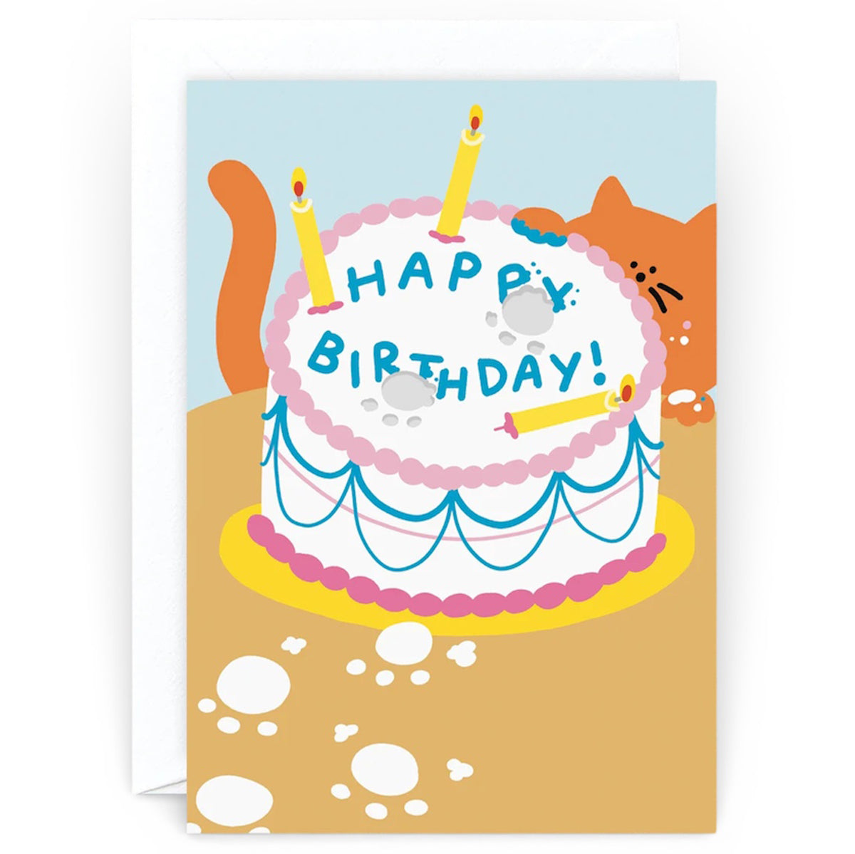 Happy Birthday Cat Greetings Card by Holly St Clair for Wrap