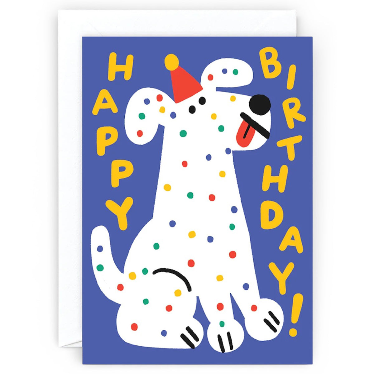 Happy Birthday Spotty Dog Greetings Card by Cari Vander Yacht for Wrap