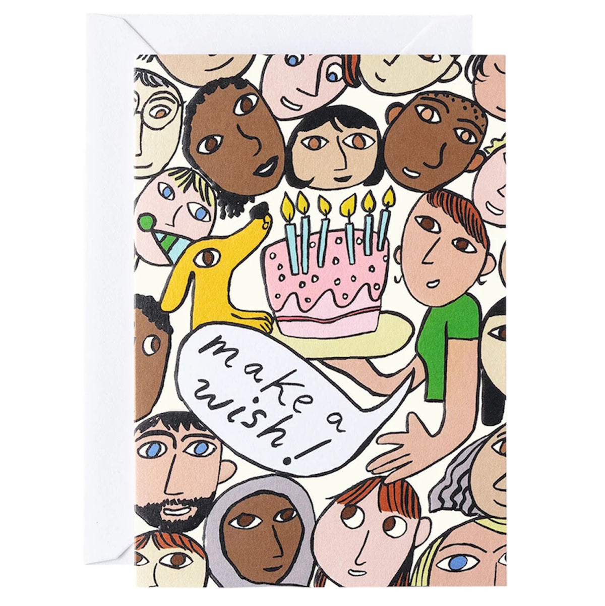 Make A Wish Embossed Greetings Card by Molly Fairhurst for Wrap