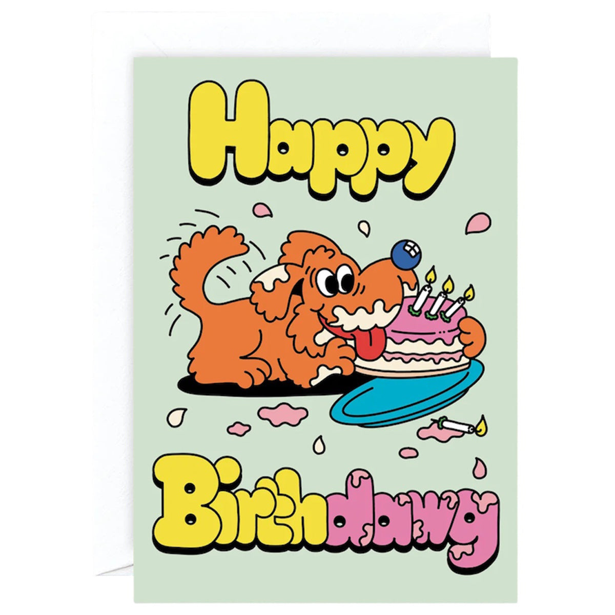 Happy Birthdawg Greetings Card by Tiago Majuelos for Wrap