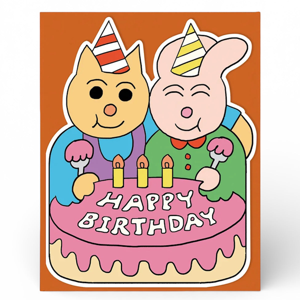 Birthday Cake Friends Greetings Card by Momoe Narazaki for Wrap