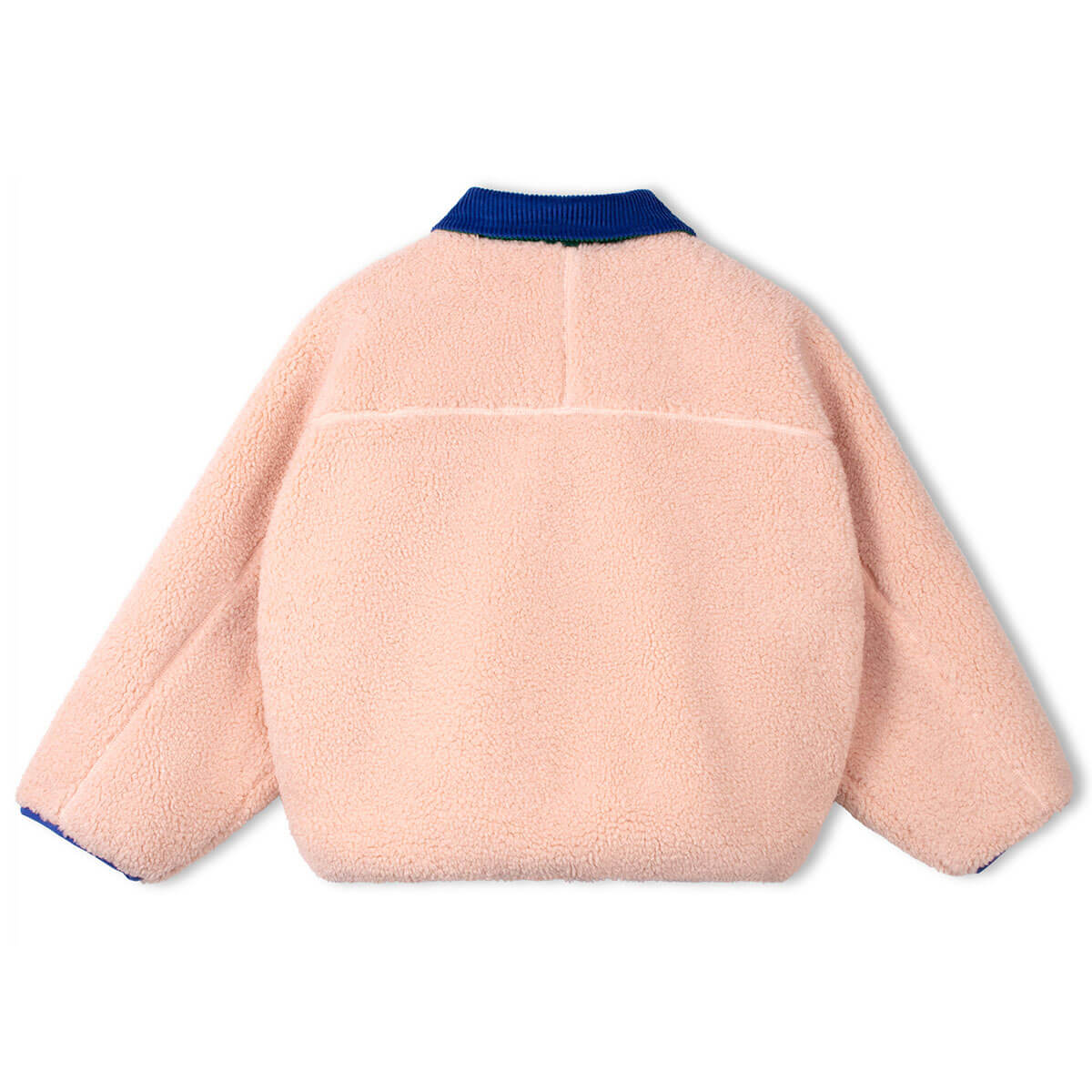 Faux Fur Reversible Jacket in Blue / Ode To Rose by Wynken