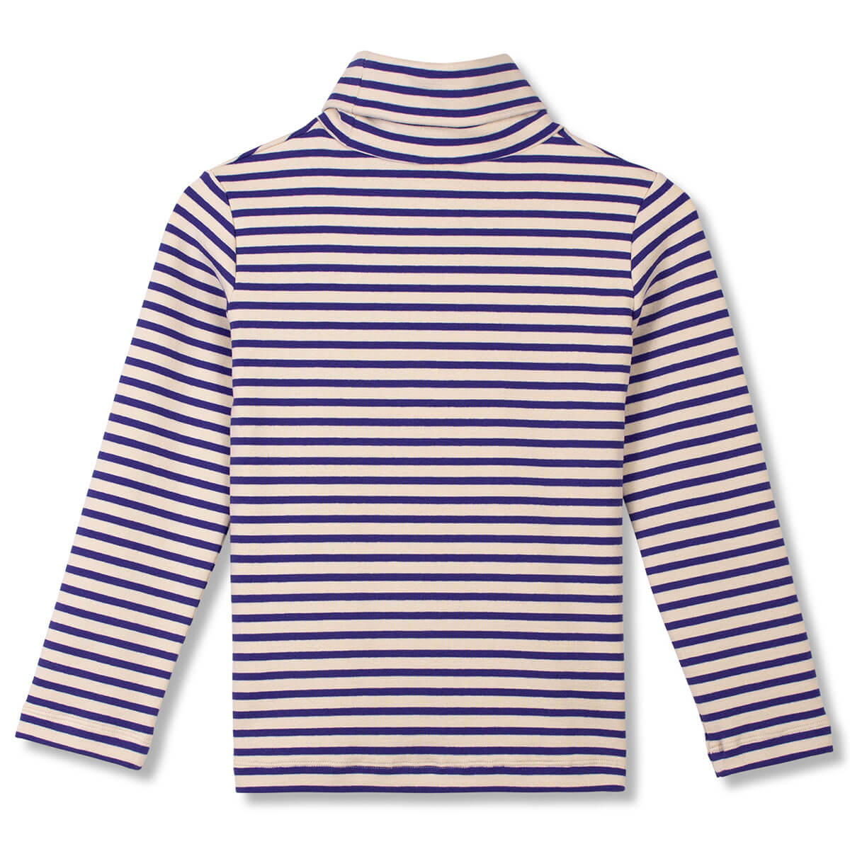 Soft Roll Neck in Ultramarine Stripe by Wynken