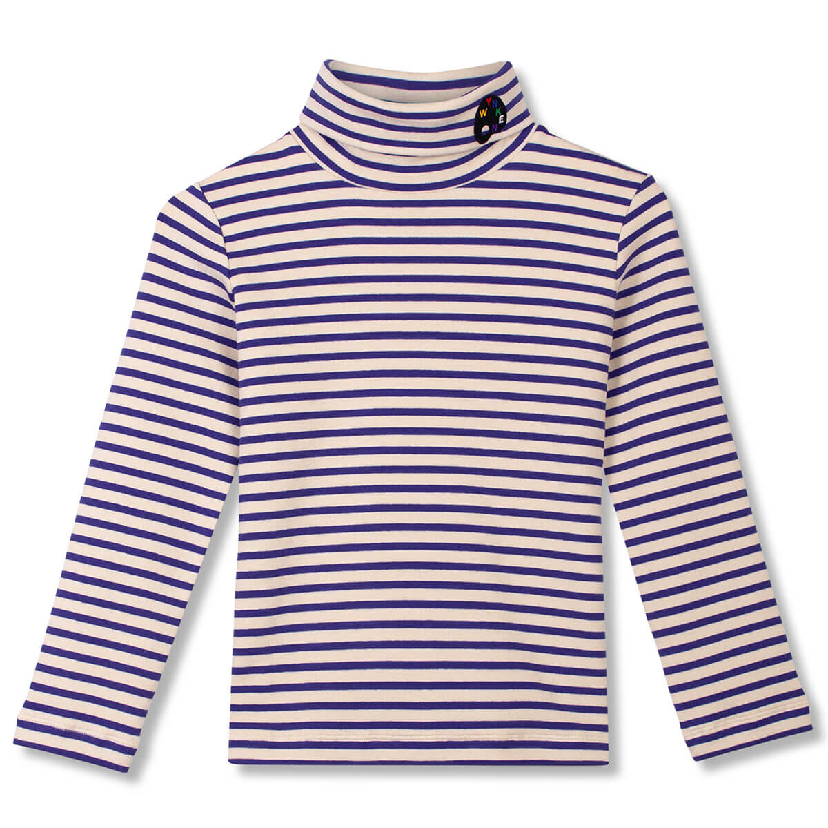 Soft Roll Neck in Ultramarine Stripe by Wynken