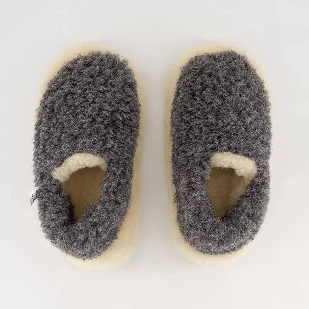 Full Slippers in Graphite by Yoko Wool