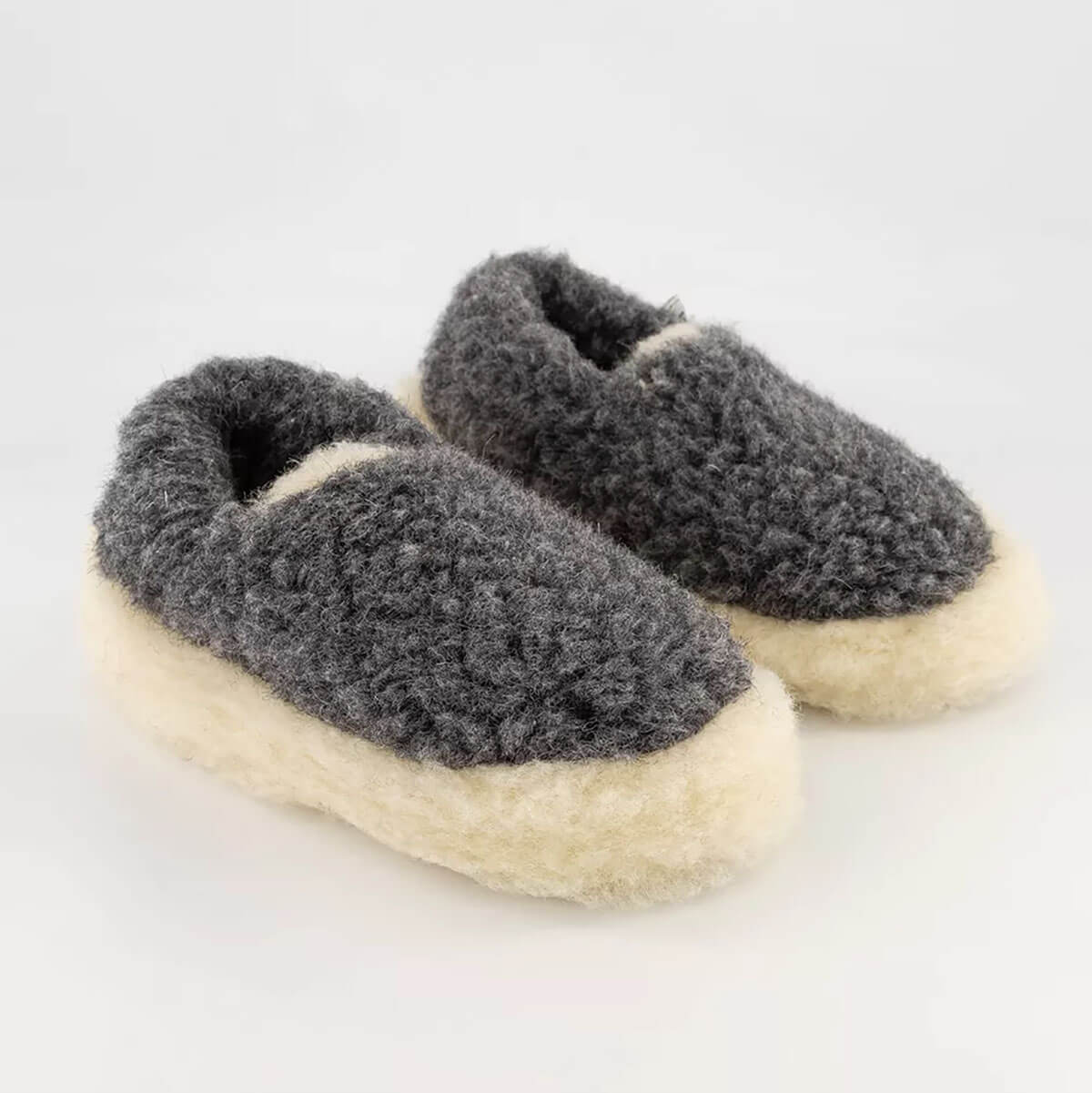 Full Slippers in Graphite by Yoko Wool