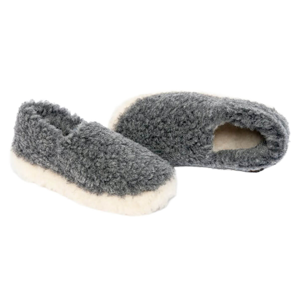 Full Slippers in Graphite by Yoko Wool