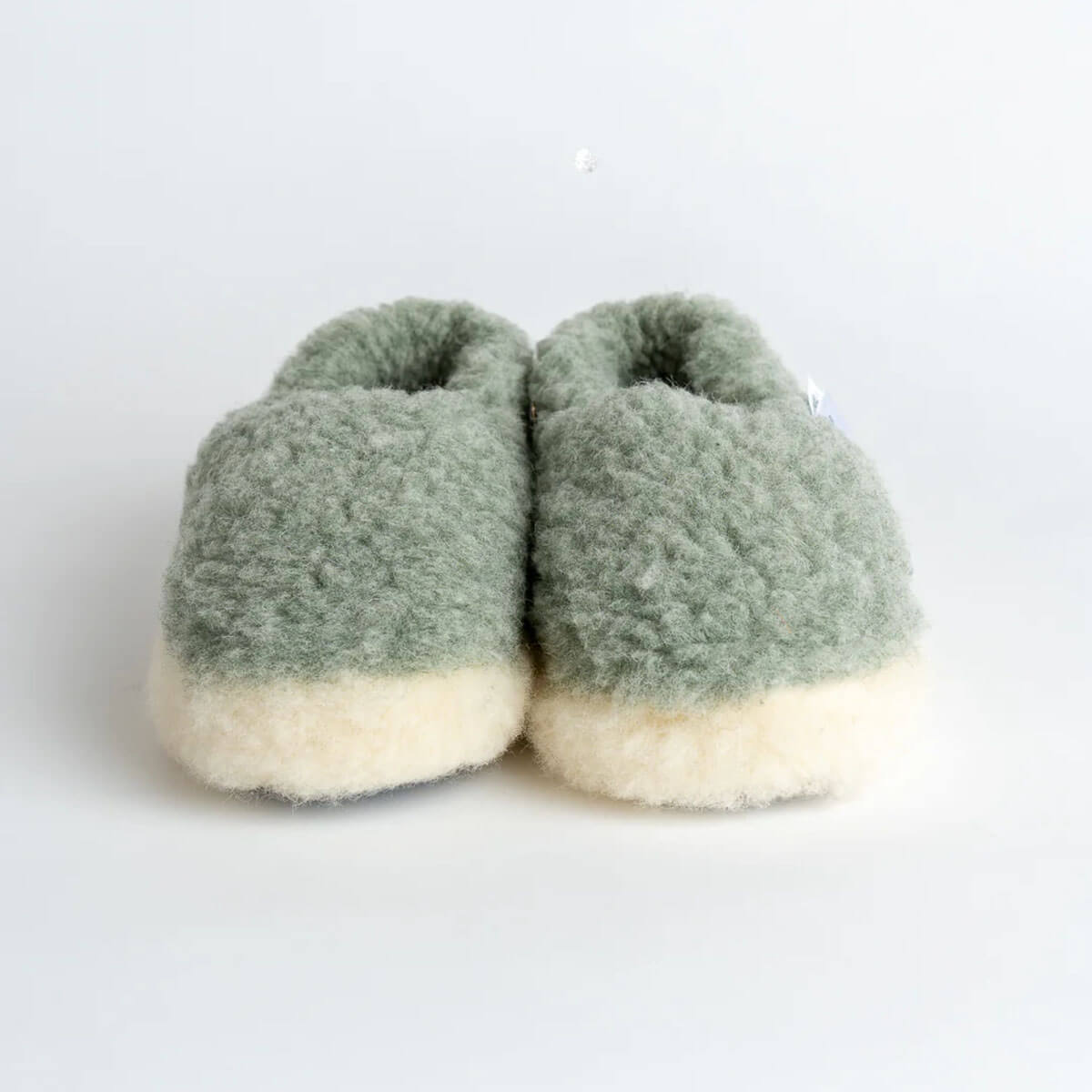 Full Slippers in Green by Yoko Wool