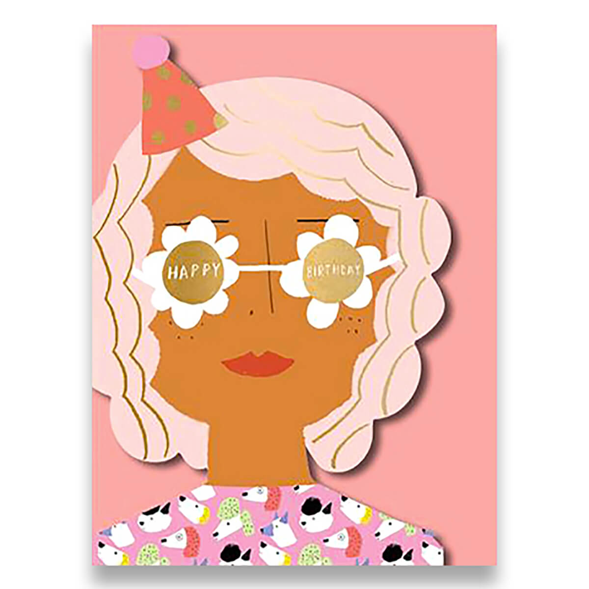 Happy Birthday Party Girl Greetings Card by Carolyn Suzuki for 1973