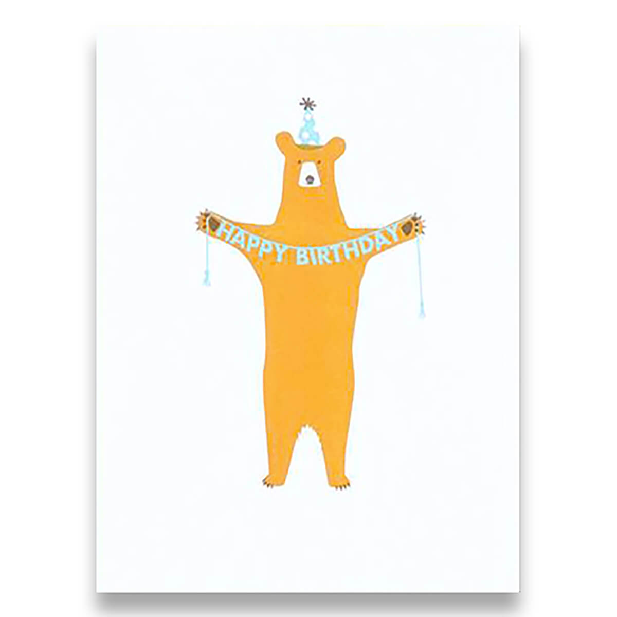 Happy Birthday Bear Greetings Card by Egg Press for 1973