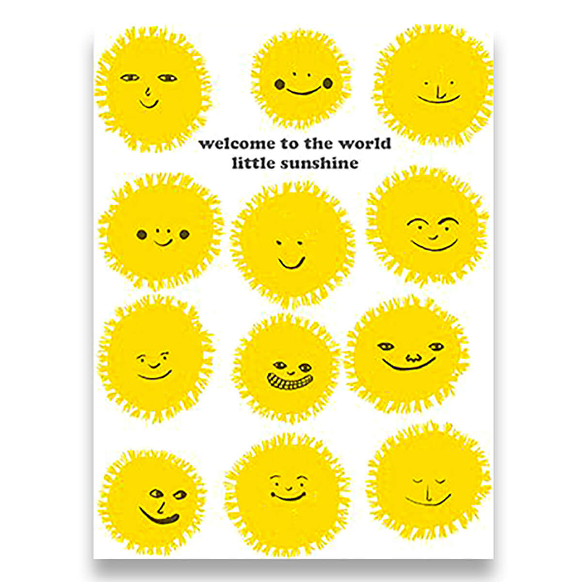 Welcome To The World Little Sunshine Greetings Card by Egg Press for 1973