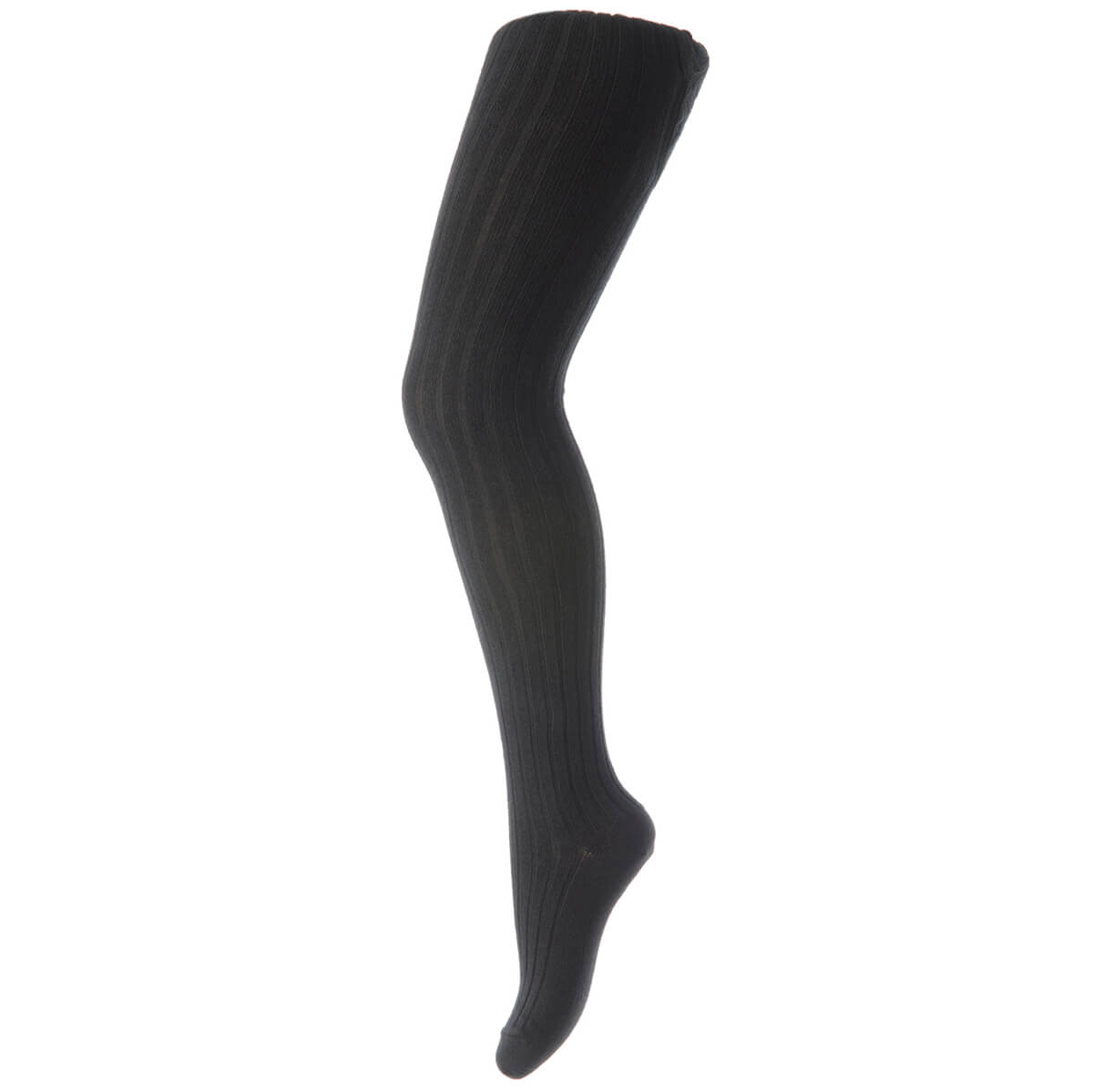Cotton Rib Tights in Black by MP Denmark