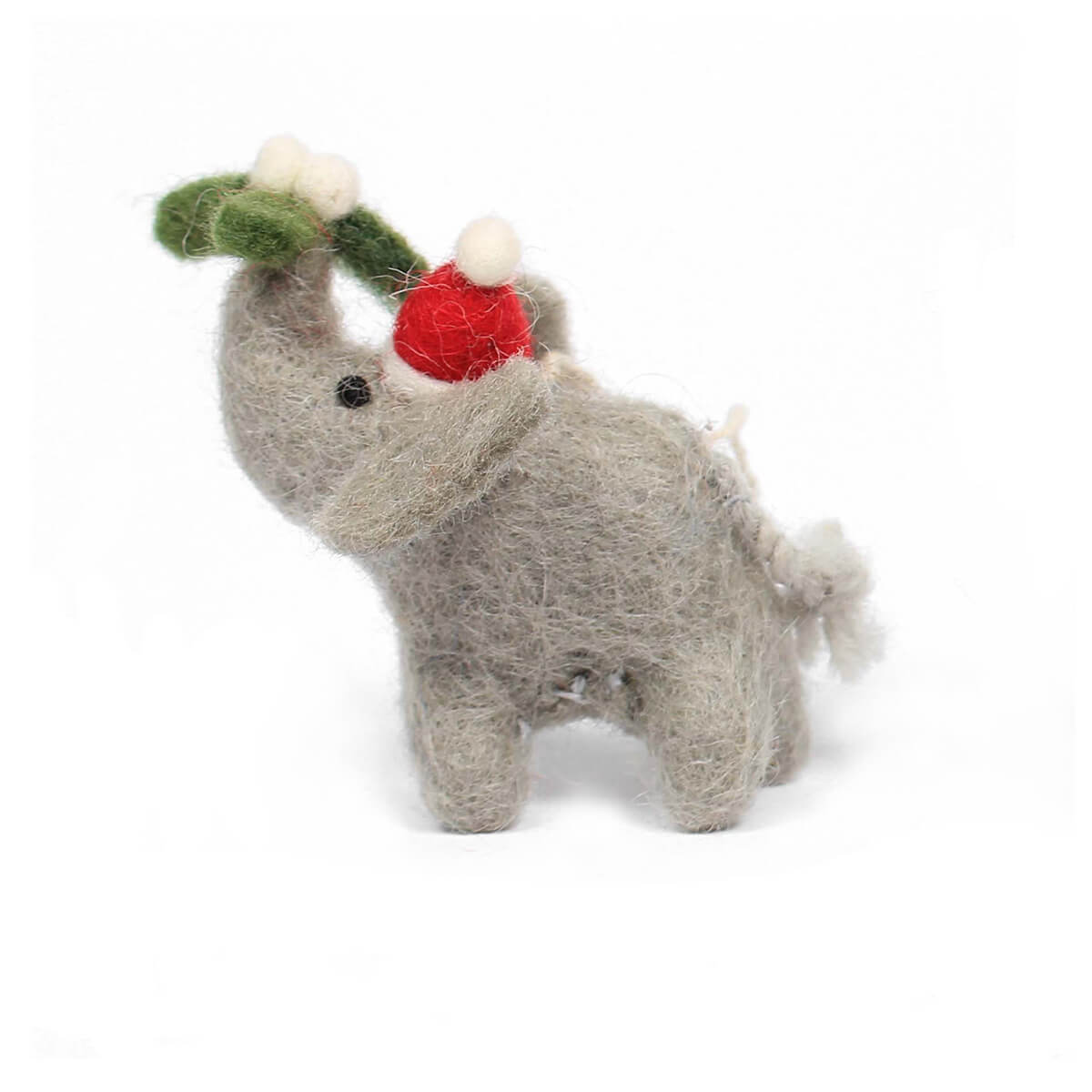 Elephant Balancing Trio Hanging Christmas Decoration by Amica Elephant With Mistletoe